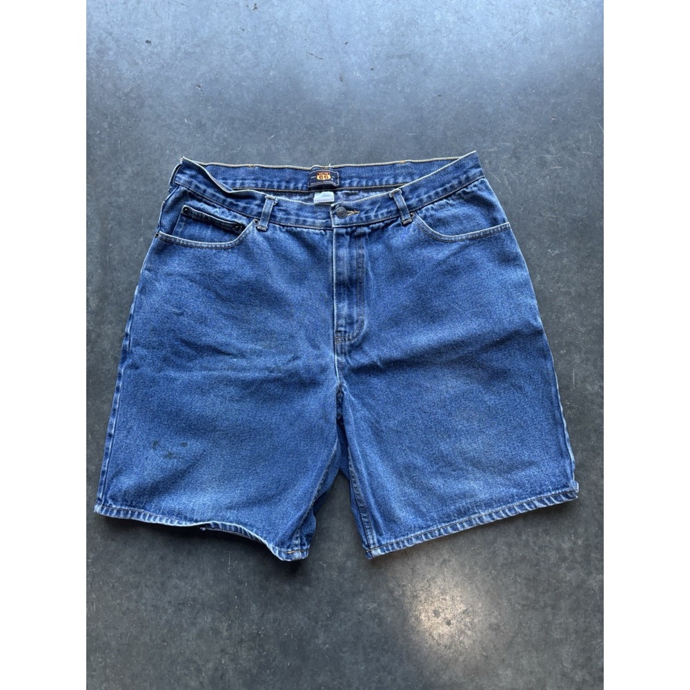 Vintage Y2K Route 66 Medium Wash Denim Jorts Shorts Size 36